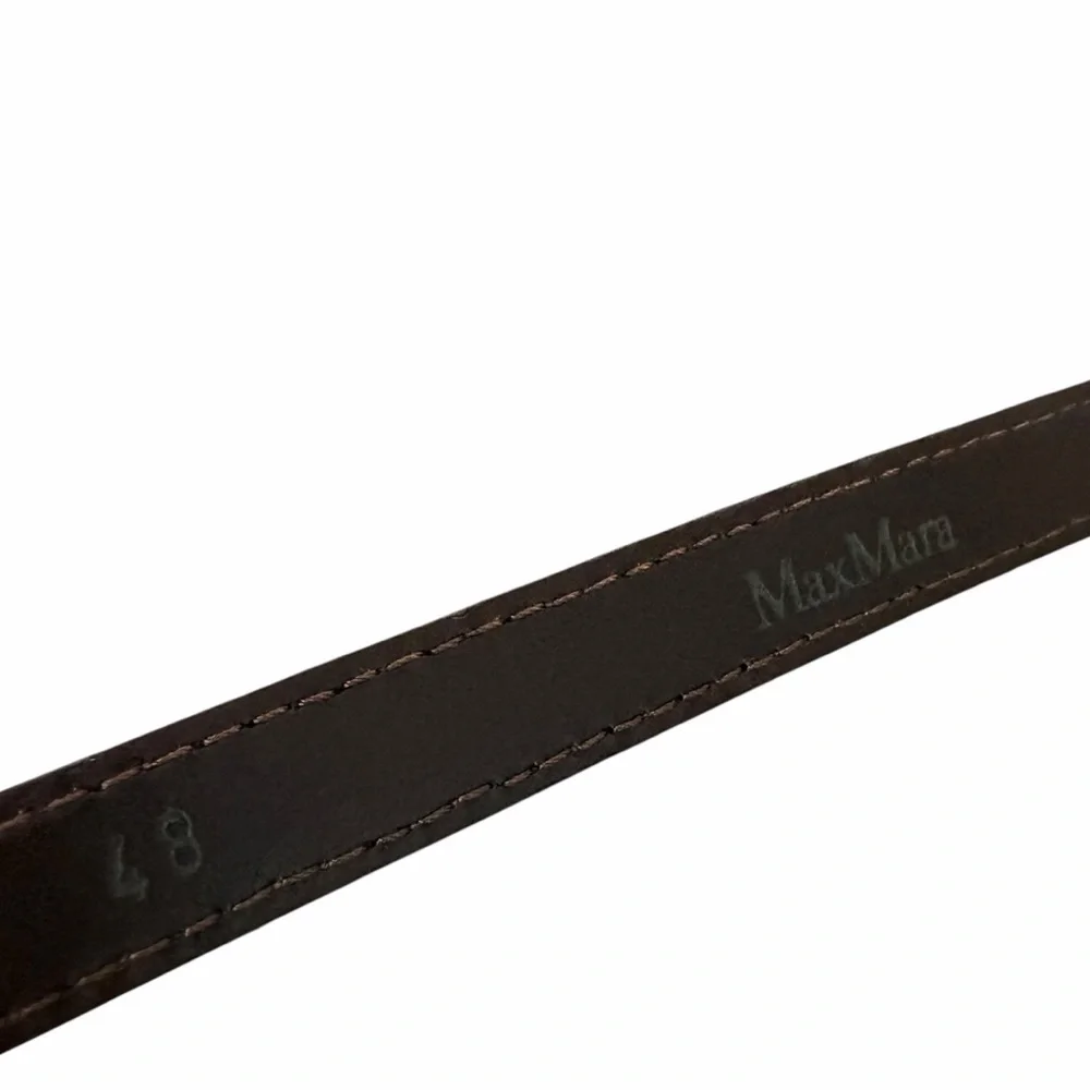 MaxMara Taupe Embossed Animal Print Leather Belt Size 48 US L/XL